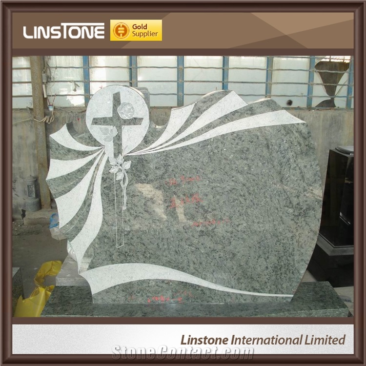 Jet Black Emerald Pearl Aurora Monuement Headstone Columbarium for Memorial Funeral