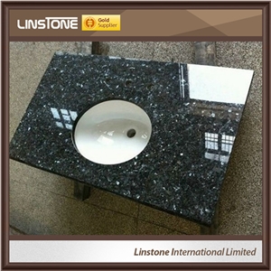 Labrador Blue Pearl Granite Bathroom Vanity Top with Sink Assembly