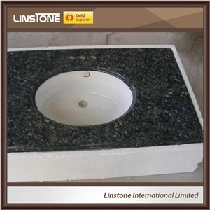 Labrador Blue Pearl Granite Bathroom Vanity Top with Sink Assembly