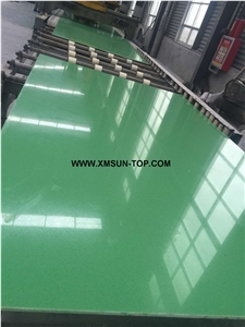 Azure Green Quartz Stone Big Slabs&Gangsaw Slab/Viridity Engineered Stone/Dark Green Artificial Quartz/Aquamarine Manmade Stone/China Quartz Stone for Flooring&Wall Covering