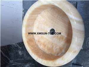 Beige Kitchen Sinks&Basins/Light Yellow Stone Bathroom Sinks&Basin/Round Sinks&Basins/Natural Stone Basins&Sinks/Wash Basins/Interior Decorative