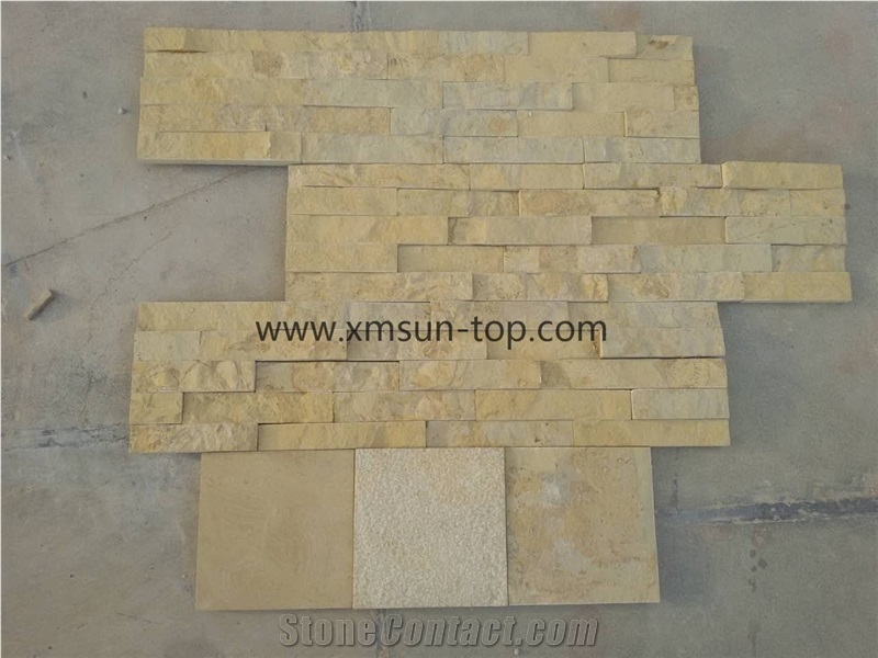 Beige Limestone Cultured Stone/Lime Stone Wall Cladding/Limestone Ledge Stone/Limestone Culture Stone/Exterior Decorative/Building Stone