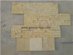Beige Limestone Cultured Stone/Lime Stone Wall Cladding/Limestone Ledge Stone/Limestone Culture Stone/Exterior Decorative/Building Stone