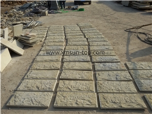Beige Limestone Mushroomed Cladding/Lime Stone Mushroomed Stone/Beige Mushroom Stone/Building Stone/Mushroom Wall Cladding/Limestone Mushroom Wall Tile