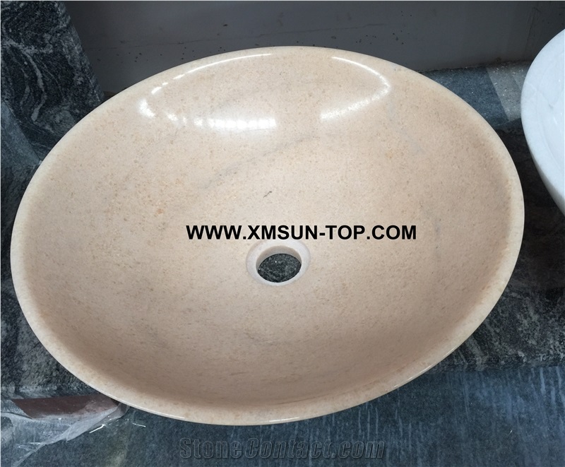 Beige Stone Kitchen Sinks&Basins/Beige Stone Bathroom Sinks&Basin/Round Sinks&Basins/Natural Stone Basins&Sinks/Wash Basins