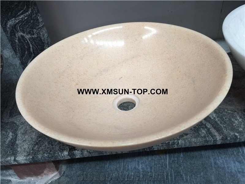 Beige Stone Kitchen Sinks&Basins/Beige Stone Bathroom Sinks&Basin/Round Sinks&Basins/Natural Stone Basins&Sinks/Wash Basins