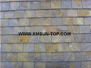 Chinese Rusty Roof Slate Tile with Square Type/ Slate Roofing/Rust Slate Roofing Tiles/Slate Square Shape Roof Tiles/Verde Slate Tile Roof/Square-Shape Roof Covering and Coating/Stone Roofing