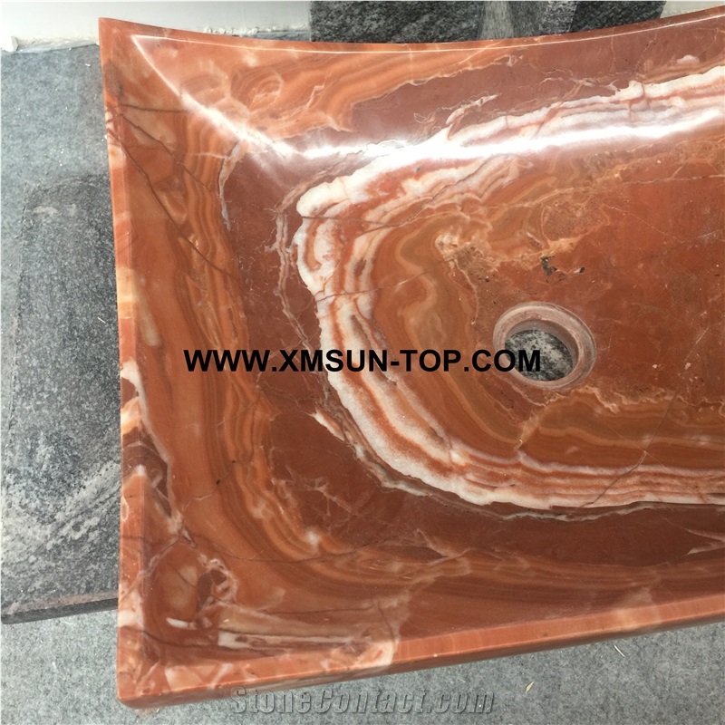 Dark Red Kitchen Sinks&Basins/Red Stone with Patterns Bathroom Sinks&Basin/Rectangle Sinks&Basins/Natural Stone Basins&Sinks/Wash Basins/Interior Decorative