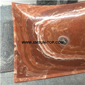 Dark Red Kitchen Sinks&Basins/Red Stone with Patterns Bathroom Sinks&Basin/Rectangle Sinks&Basins/Natural Stone Basins&Sinks/Wash Basins/Interior Decorative