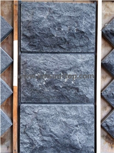 Fuding Black Mushroom Wall/China Basalt Mushroom Wall Cladding/G684 Black Basalt Walling/Padang Black Mushroomed Cladding