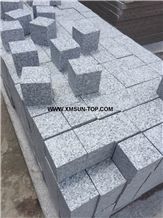 G623 Cube Stone/China Bianco Sardo Granite Cobble Stone/Rosa Beta Granite Square Pavers/Haicang White Granite Paving Sets/Floor Covering/Courtyard Road Pavers/Garden Stepping Pavements/Walkway Pavers