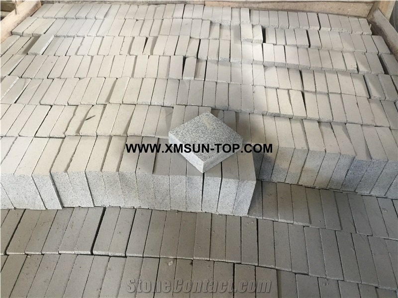 G654 Cube Stone/Light Grey Cobble Stone/Pingnan Sesame Black Square Pavers/New Impala Granite Paving Sets/Floor Covering/China Jasberg Courtyard Road Pavers/Garden Stepping Pavements/Walkway Pavers