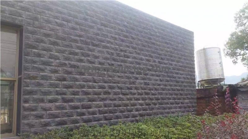 G684 Mushroomed Cladding&G684 Black Basalt Mushroomed Stone& G684 Black Basalt Wall Cladding