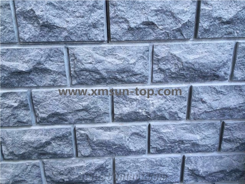 G684 Mushroomed Cladding&G684 Black Basalt Mushroomed Stone& G684 Black Basalt Wall Cladding