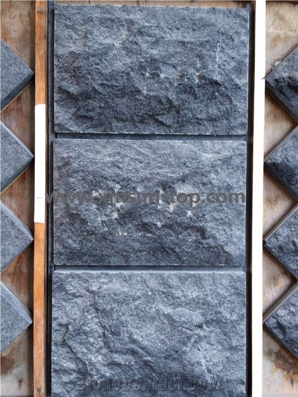 G684 Mushroomed Cladding&G684 Black Basalt Mushroomed Stone& G684 Black Basalt Wall Cladding
