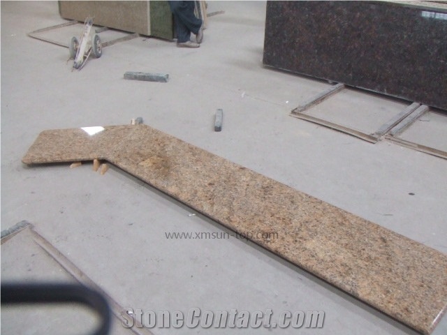 Giallo Veneziano Granite Kitchen Counter Top /Golden Granite Kitchen Worktop /Kitchen Tops/Kitchen Bar Tops/Custom Countertop/Granite Kitchen Island Tops/Natural Stone Kitchen Top