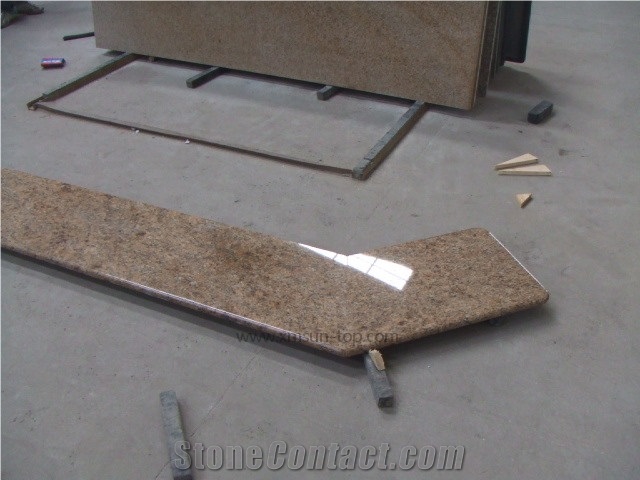 Giallo Veneziano Granite Kitchen Counter Top /Golden Granite Kitchen Worktop /Kitchen Tops/Kitchen Bar Tops/Custom Countertop/Granite Kitchen Island Tops/Natural Stone Kitchen Top