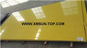 Lemon Yellow Quartz Stone Big Slabs&Gangsaw Slab/Pure Yellow Engineered Stone/Light Yellow Artificial Quartz/Yellow Manmade Stone/China Quartz Stone for Flooring&Wall Covering