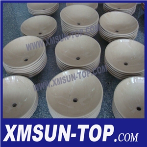 Light Beige Stone Kitchen Sinks&Basins/Beige Stone Bathroom Sinks&Basin/Round Sinks&Basins/Natural Stone Basins&Sinks/Wash Basins/Interior Decoration/Home Decorative