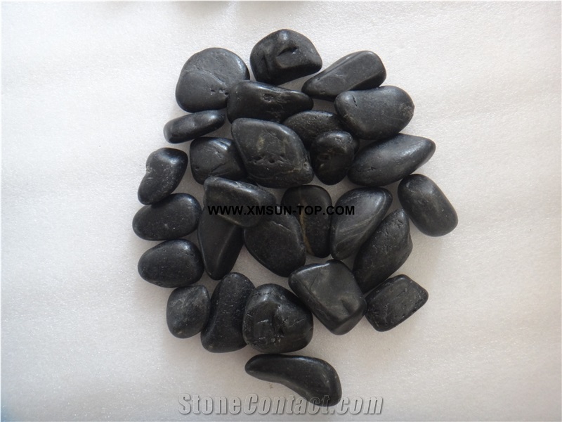 Ordinary Polished Black River Stone&Pebbles/Mixed Pebbles Stone/Round Pebbles/Dark Balck Pebble for Landscaping Decoration/Wall Cladding Pebble/Flooring Paving Pebble