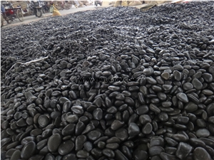 Ordinary Polished Black River Stone&Pebbles/Mixed Pebbles Stone/Round Pebbles/Dark Balck Pebble for Landscaping Decoration/Wall Cladding Pebble/Flooring Paving Pebble