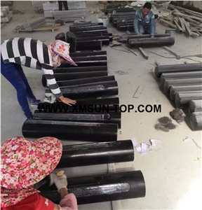Polished Black Granite Moldings&Border/Dark Black Granite Skirtings/Granite Border Decos/Natural Stone Trim/Stone Mouldings/Interior Decoration