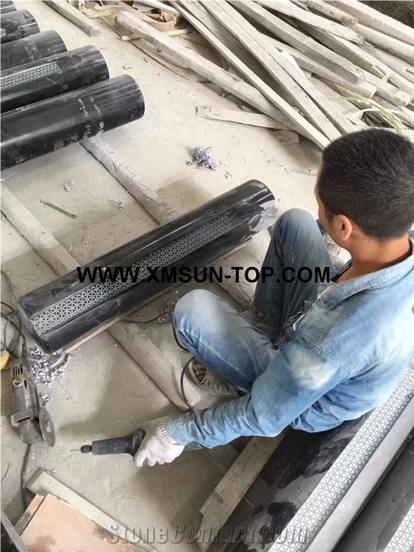 Polished Black Granite Moldings&Border/Dark Black Granite Skirtings/Granite Border Decos/Natural Stone Trim/Stone Mouldings/Interior Decoration