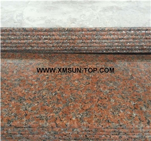 Polished G562 Granite Steps/Maple Leaf Red Granite Stair/Maple Leaves Granite Stair Riser&Stair Treads/Mapple Red Granite Steps &Staircase