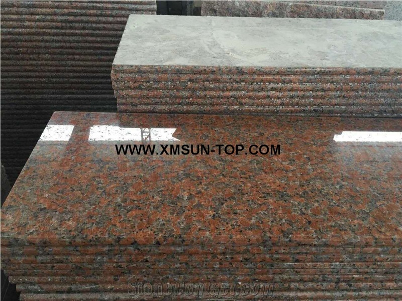 Polished G562 Granite Steps/Maple Leaf Red Granite Stair/Maple Leaves Granite Stair Riser&Stair Treads/Mapple Red Granite Steps &Staircase