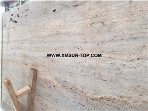 Polished Golden Grey Travertine Big Slabs&Gangsaw Slab&Customized/Light Grey Travertine Stone for Flooring&Floor Covering/Travertine Stone for Wall Cladding&Wall Covering/Travertine Pattern