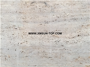 Polished Golden Grey Travertine Big Slabs&Gangsaw Slab&Customized/Light Grey Travertine Stone for Flooring&Floor Covering/Travertine Stone for Wall Cladding&Wall Covering/Travertine Pattern