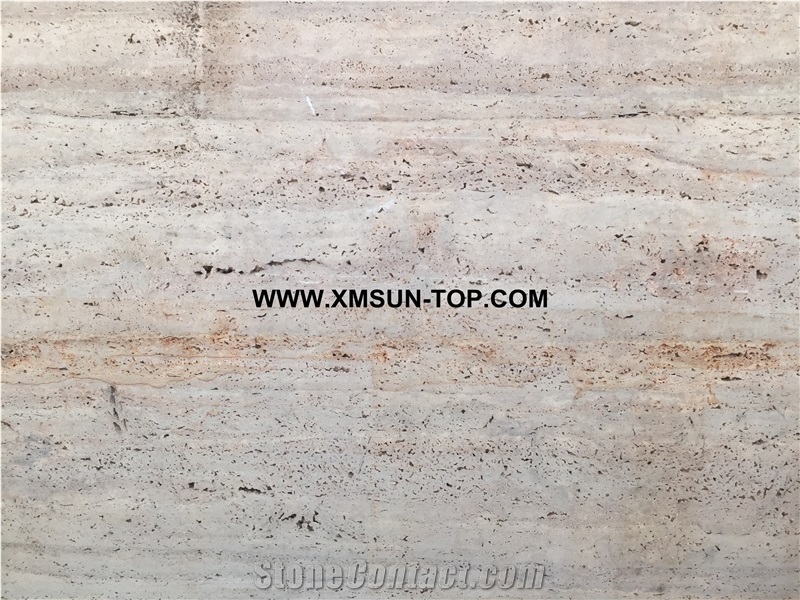Polished Golden Grey Travertine Big Slabs&Gangsaw Slab&Customized/Light Grey Travertine Stone for Flooring&Floor Covering/Travertine Stone for Wall Cladding&Wall Covering/Travertine Pattern