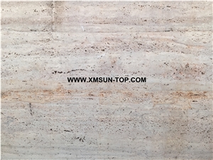 Polished Golden Grey Travertine Big Slabs&Gangsaw Slab&Customized/Light Grey Travertine Stone for Flooring&Floor Covering/Travertine Stone for Wall Cladding&Wall Covering/Travertine Pattern