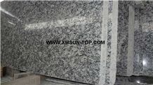 Polished Spray White Granite Steps/Seawave White Granite Stair/White Wave Granite Stair Riser&Stair Treads/G 377 Granite Steps &Staircase/Sea Wave Flower Of Mengyin Granite Steps/Breaking Waves Stair