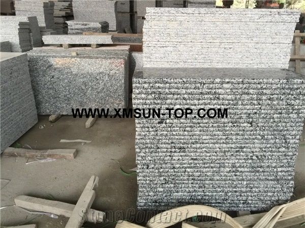 Polished Spray White Granite Steps/Seawave White Granite Stair/White Wave Granite Stair Riser&Stair Treads/G 377 Granite Steps &Staircase/Sea Wave Flower Of Mengyin Granite Steps/Breaking Waves Stair