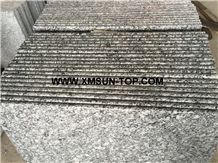 Polished Spray White Granite Steps/Seawave White Granite Stair/White Wave Granite Stair Riser&Stair Treads/G 377 Granite Steps &Staircase/Sea Wave Flower Of Mengyin Granite Steps/Breaking Waves Stair