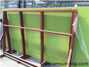 Pure Green Quartz Stone Big Slabs&Gangsaw Slab&Customized/Emerald Green Engineered Stone/Light Green Artificial Quartz/Bright Green Manmade Stone/China Quartz Stone for Flooring&Wall Covering