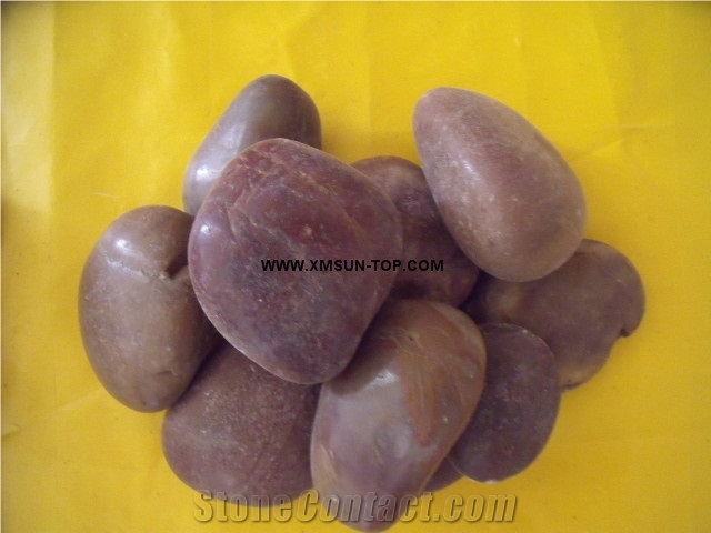 Red River Stone&Pebbles/Mixed Pebbles Stone/Round Pebbles/Dark Red Pebble for Landscaping Decoration/Wall Cladding Pebble/Flooring Paving Pebble