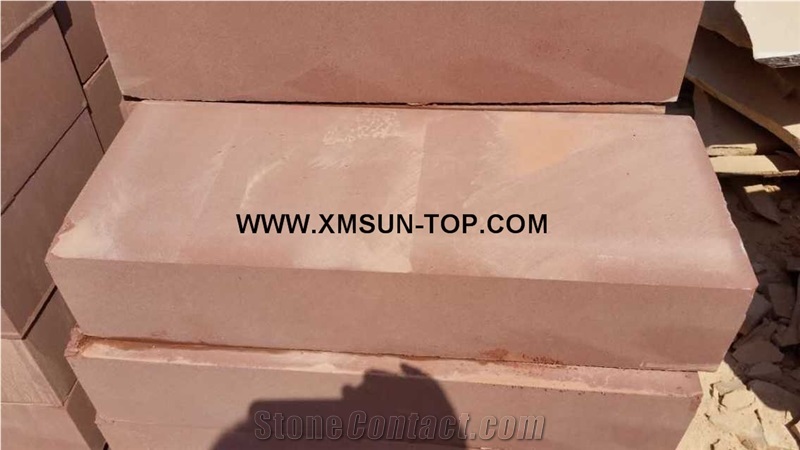 Red Sandstone Kerbstones/Dark Red Sand Stone Curbstone/Road Stone/ Side Stone/Curbs/Sandstone for Road Side Paving