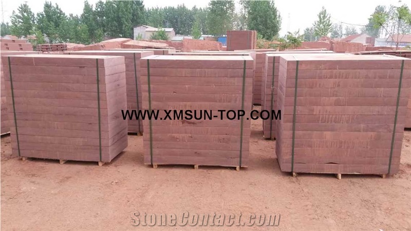 Red Sandstone Kerbstones/Dark Red Sand Stone Curbstone/Road Stone/ Side Stone/Curbs/Sandstone for Road Side Paving