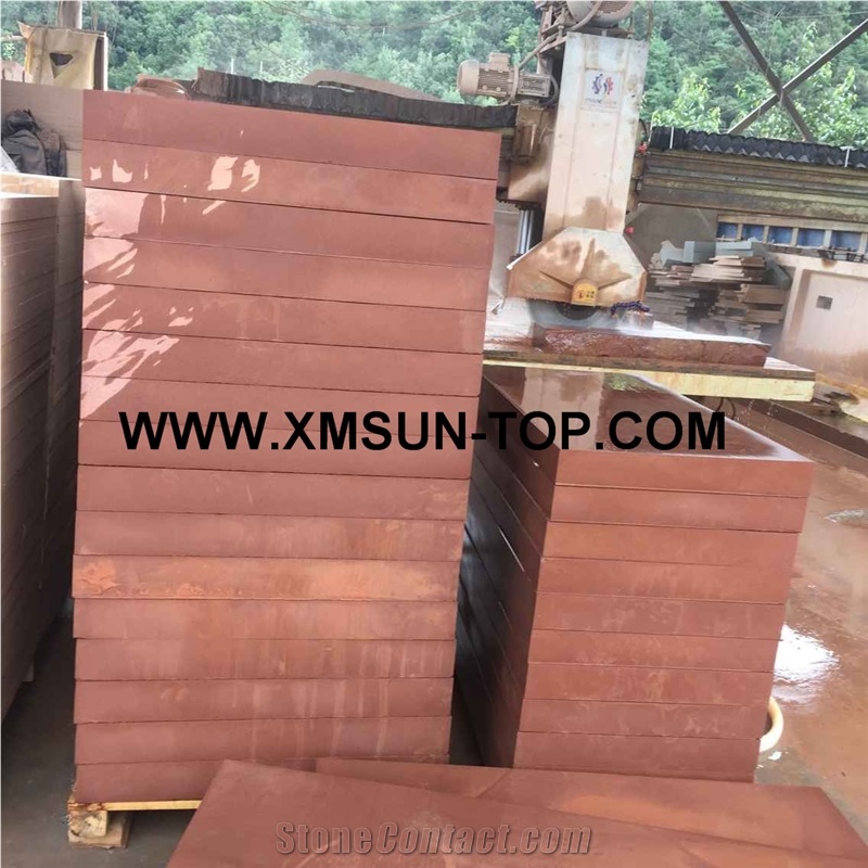Red Sandstone Kerbstones/Dark Red Sand Stone Curbstone/Road Stone/ Side Stone/Curbs/Sandstone for Road Side Paving