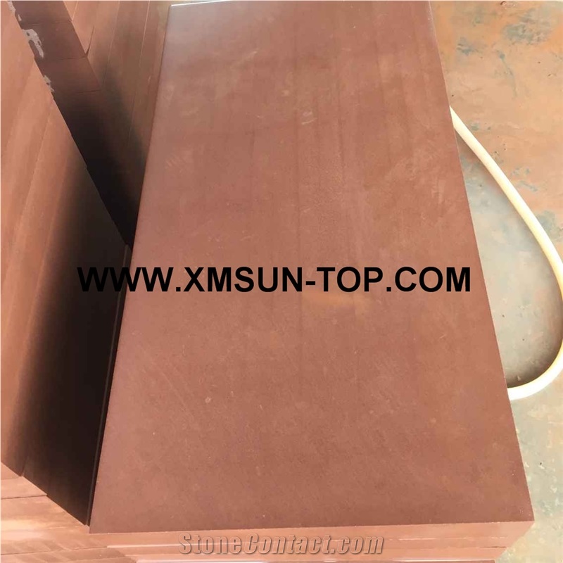 Red Sandstone Kerbstones/Dark Red Sand Stone Curbstone/Road Stone/ Side Stone/Curbs/Sandstone for Road Side Paving