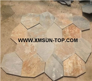 Rusty Slate Flagstone/Rust Slate Flagstone Walkway Pavers/Random Flagstones Road Paving/Flagstone Wall Tile&Floor Tile/ Irregular Flagstones for Flooring&Wall Cladding/Landscaping Stone