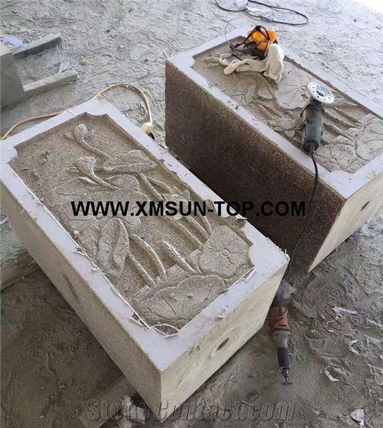 Yong Ding Red Granite Reliefs&Relieve/G696 Granite Wall Reliefs/Frisk Red Granite Relievos/Hibiscus Red Granite Etchings/Salaman Brown Granite Engraving Ideas/Relief Design/Relief Carving/Engravings