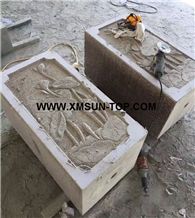 Yong Ding Red Granite Reliefs&Relieve/G696 Granite Wall Reliefs/Frisk Red Granite Relievos/Hibiscus Red Granite Etchings/Salaman Brown Granite Engraving Ideas/Relief Design/Relief Carving/Engravings