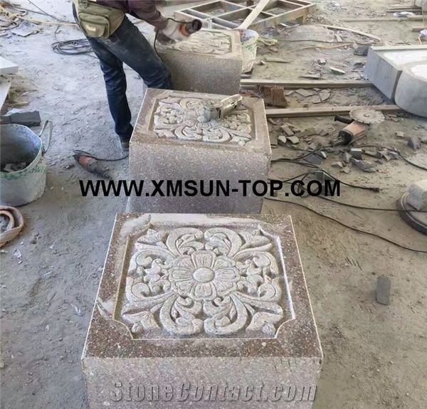 Yong Ding Red Granite Reliefs&Relieve/G696 Granite Wall Reliefs/Frisk Red Granite Relievos/Hibiscus Red Granite Etchings/Salaman Brown Granite Engraving Ideas/Relief Design/Relief Carving/Engravings