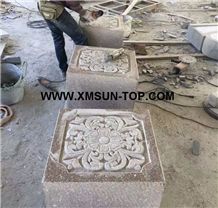 Yong Ding Red Granite Reliefs&Relieve/G696 Granite Wall Reliefs/Frisk Red Granite Relievos/Hibiscus Red Granite Etchings/Salaman Brown Granite Engraving Ideas/Relief Design/Relief Carving/Engravings