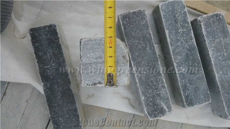 Cheap Price Blue Limestone with High Quality Honed Then Tumbled Pavers, Winggree Stone