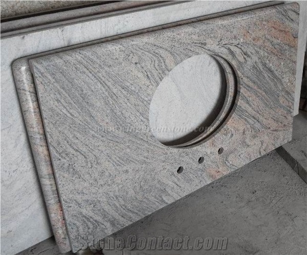 China Juparana Pink Granite Countertop,High Polished Beautiful Multicolour Grain Granite Kitchen Bar Top and Worktop Buy from Winggreen Stone