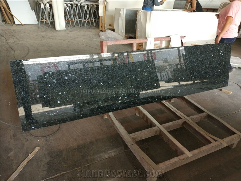 Emerald Pearl Granite Countertop, Green Granite Kitchen Countertop, Island Top, Winggreen Stone